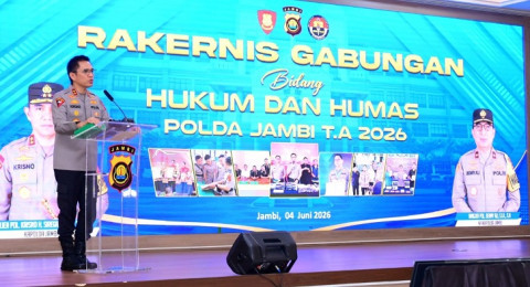Tingkatkan Profesionalisme, Polda Jambi Gelar Rakernis Gabungan Bidkum dan Bidhumas TA 2026